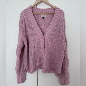 Women’s pink glittery caridgan